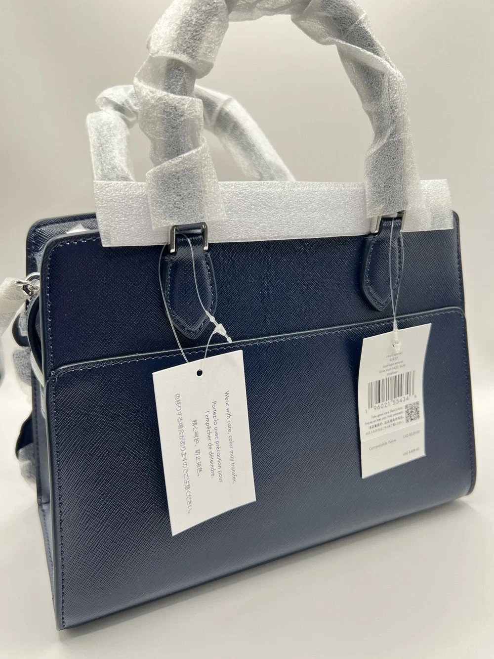 NWT Kate Spade New York Navy Floral Appliqué Satchel Crossbody Bag
